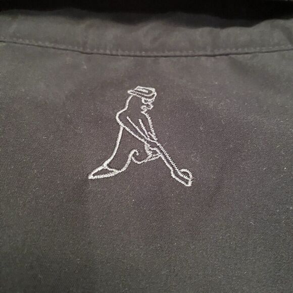 PING Jacket Men XL Black Gray Windbreaker Pullover Quarter Button Snap Golf - Picture 11 of 11